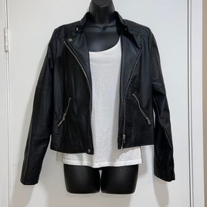 Faux Leather Jacket | Black | M